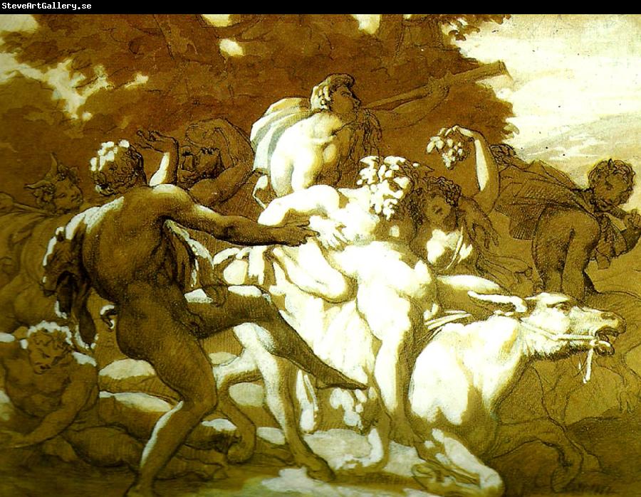 Theodore   Gericault le cortege de silene